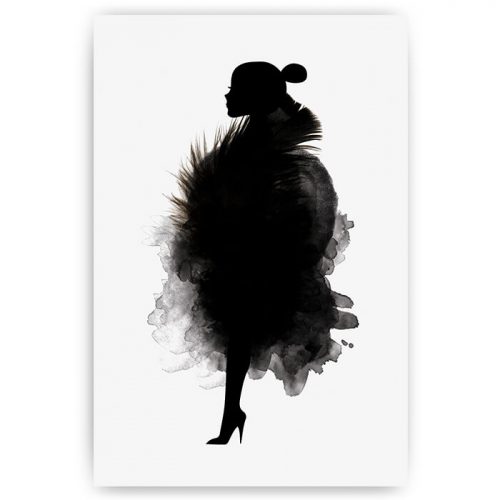 Poster silhouet vrouw
