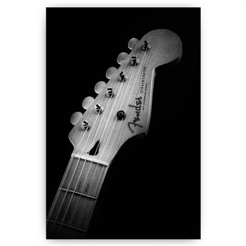 poster gitaar zwart wit