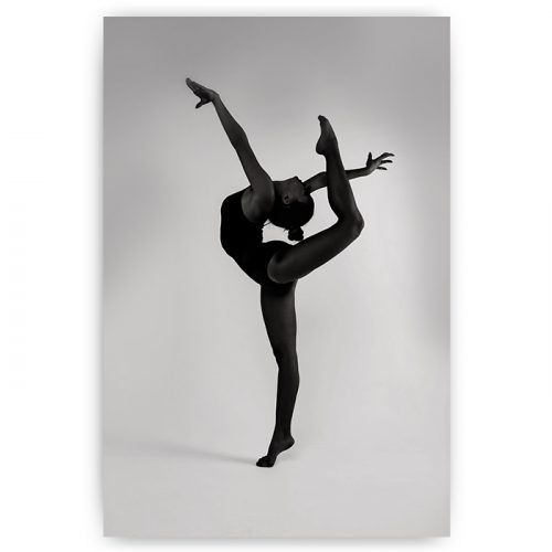 poster danseres zwart wit