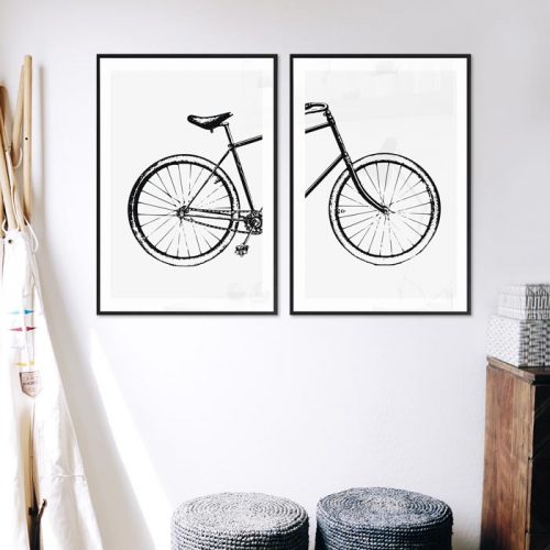 poster fiets illustratie
