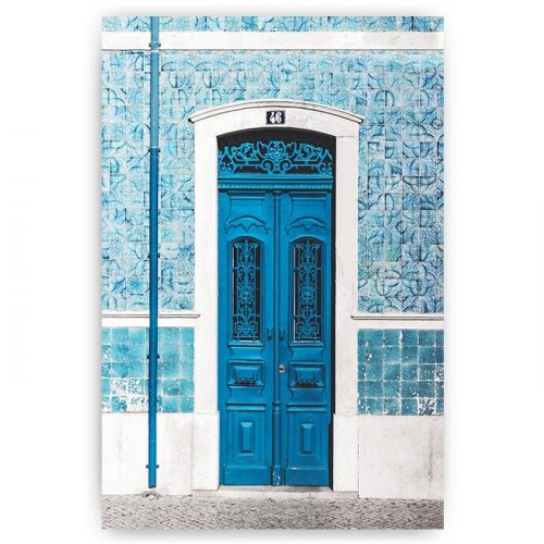 poster blauwe deur