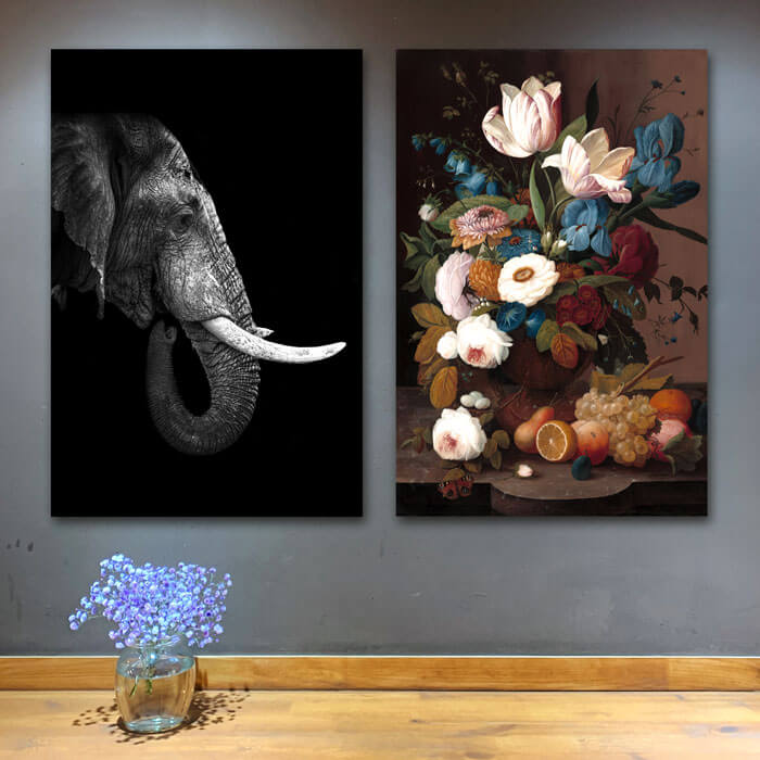set olifant bloemen