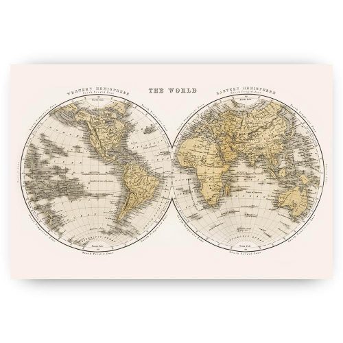 vintage wereldkaart