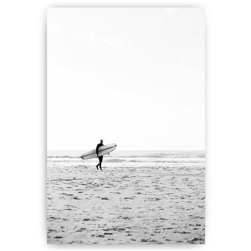 surfer op het strand
