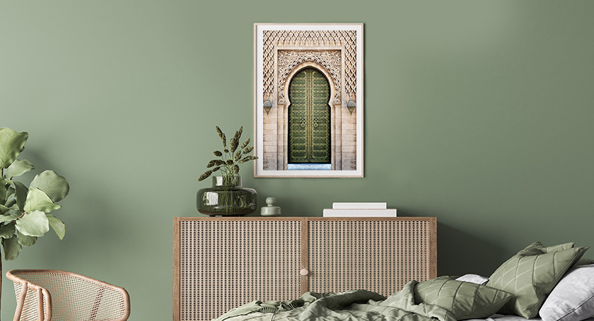 ethisch Meyella oplichter Perfecte posters bij een groene muur woonkamer - Sfeer aan de Muur